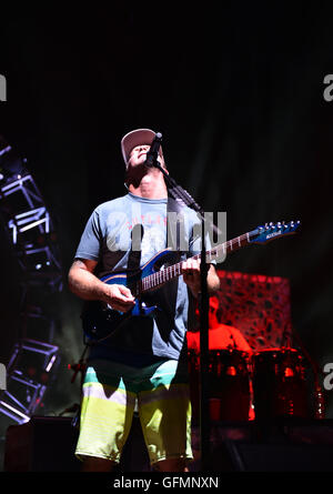 July 29, 2016 - Portsmouth, VIRGINIA, USA - SLIGHTLY STOOPID on the ''RETURN OF THE RED EYE SUMMER 2106 TOUR'' bring the reggae fusion to PORTSMOUTH PAVILION in PORTSMOUTH, VIRGINIA  on 29 JULY 2016..photo Â©jJeff Moore 2016 (Credit Image: © Jeff Moore via ZUMA Wire) Stock Photo