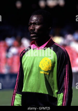 Naples, Italy. 23rd June, 1990. Thomas N'Kono (CMR) Football/Soccer : 1990 FIFA World Cup Italy Round of 16 match between Cameroon 2-1 Colombia at Stadio San Paolo in Naples, Italy . © Juha Tamminen/AFLO/Alamy Live News Stock Photo