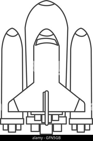 space shuttle icon Stock Vector