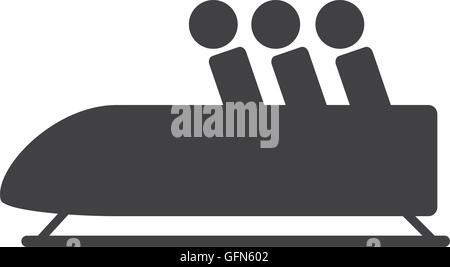 bobsleigh sport icon Stock Vector