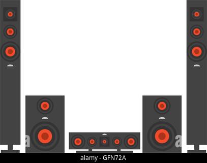 stereo system icon Stock Vector