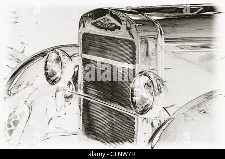 ZIS 8, Soviet city bus on LONG chassis ZIS-11,Cars, Russia, Year 1934, USSR, illustrations, photo Stock Photo