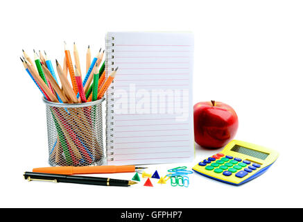 Back to school concept isolated on white background Stock Photo