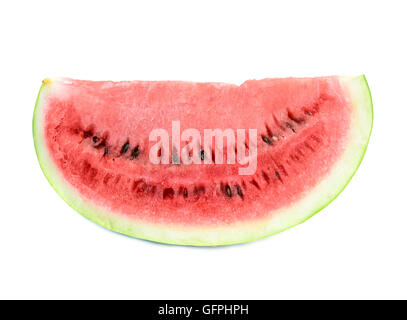 single slice of watermelon isolated on white background Stock Photo