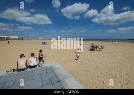 Great Yarmouth beach in Norfolk Stock Photo