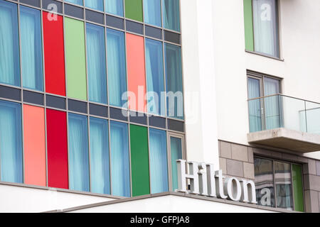 Recently opened Hilton Hotel at Terrace Road, Bournemouth in July Stock Photo