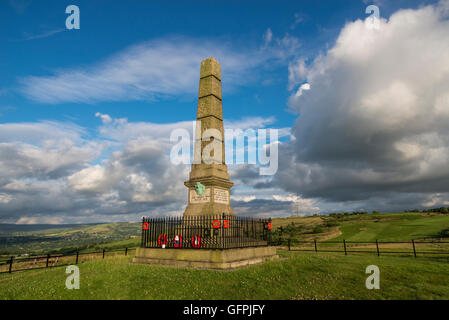 Word War one war memorial at Werneth Low country park above Hyde in Greater Manchester. Stock Photo