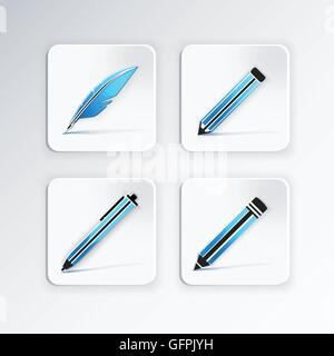 https://l450v.alamy.com/450v/gfpjyh/education-icon-set-with-quillball-penpencilcrayon-for-writing-gfpjyh.jpg