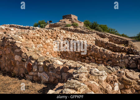 Sinagua culture pueblo ruins at Tuzigoot National Monument in Verde River Valley, Arizona, USA Stock Photo