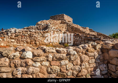 Sinagua culture pueblo ruins at Tuzigoot National Monument in Verde River Valley, Arizona, USA Stock Photo