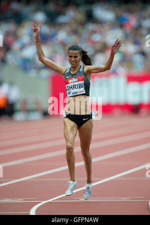 LONDON, ENGLAND - JULY 22: Habiba Ghribi winning the women's 3000m Steeplechase Day Two of the Muller Anniversary Games at The S Stock Photo