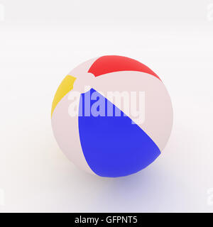 Beach Ball, 3D rendering isolated on white background Stock Photo - Alamy