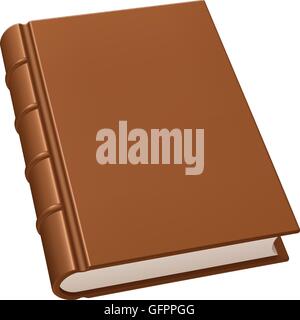 Old leather book Stock Vector