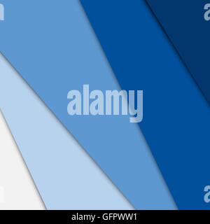 Blue overlap layer paper material design, stock vector Stock Vector