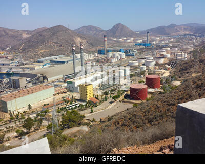 Area refineries in the region of Murcia, Spain Stock Photo