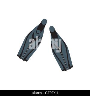 Stylized icon of a colored flippers on a white background Stock Vector