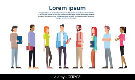 Business People Casual Group With Copy Space Stock Vector