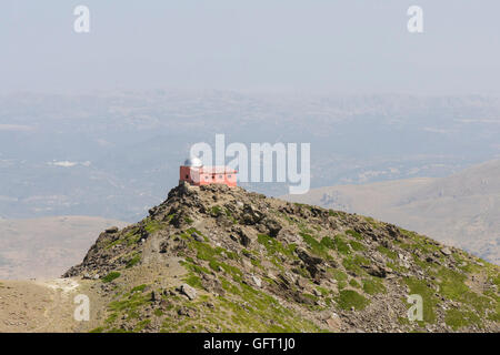 Old restored 1902 observatory Mojon del Trigo, KYOTO reflector telescope, Sierra Nevada, Andalusia, Spain. Stock Photo