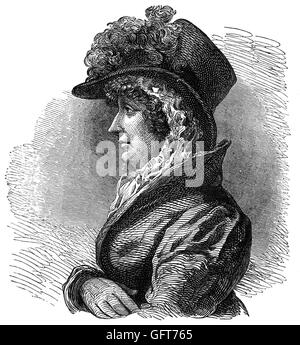 Queen Caroline or Caroline of Brunswick (1768 – 1821), was the wife of King George IV from 29 January 1820 until her death in 1821. Stock Photo