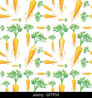Seamless background with carrots illustration Stock Vector