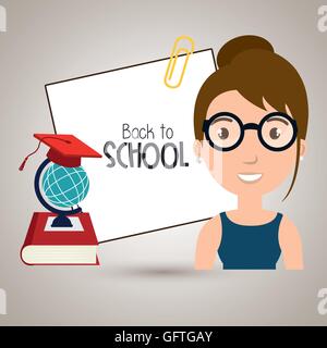 student book school map Stock Vector