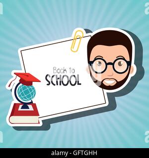 student book school map Stock Vector