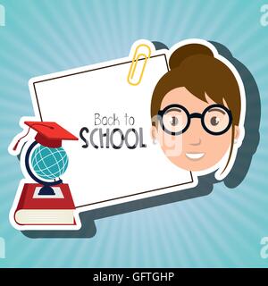 student book school map Stock Vector