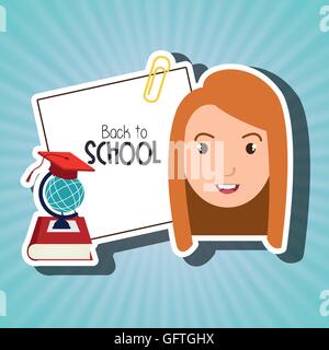 student book school map Stock Vector