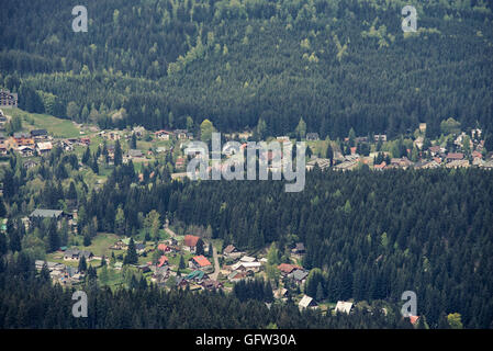 Aerial View of Harrachov, Czech Repiblic, Europe Stock Photo