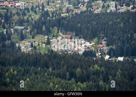 Aerial View of Harrachov, Czech Repiblic, Europe Stock Photo