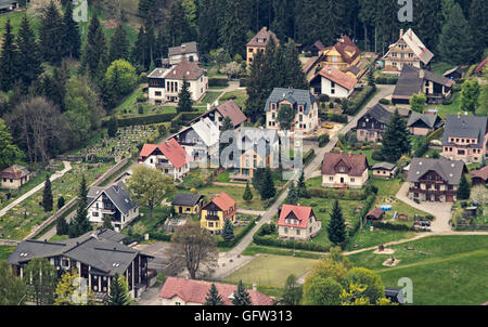 Aerial View of Harrachov, Czech Repiblic, Europe Stock Photo