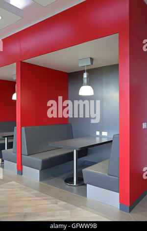 seating area in a new, smart staff welfare area in a new London factory Stock Photo