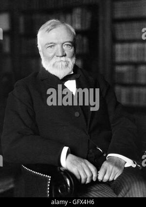 Andrew Carnegie (1835-1919), a Scottish-American industrialist, prominent in the American steel industry in the late 19th century. Portrait by Francis Benjamin Johnson, c.1905 Stock Photo