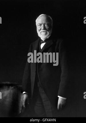 Andrew Carnegie (1835-1919). Portrait of the Scottish-American industrialist by Theodore Marceau, c.1913. Stock Photo