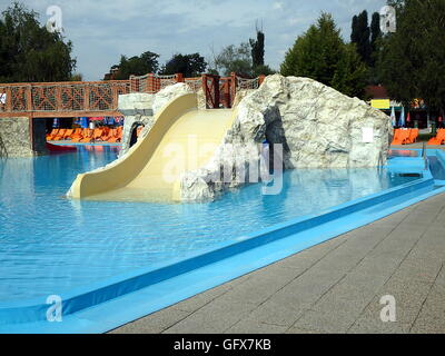 child swimming pool with slide