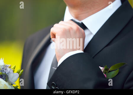 Man getting ready for work. Stock Photo