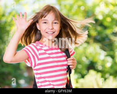 Girl back to school Stock Photo