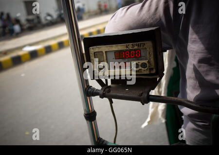 New Delhi, India. 10th May, 2013. File Image - Auto rickshaw taximeter by the streets of New Delhi © Jordi Boixareu/ZUMA Wire/Alamy Live News Stock Photo