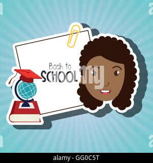 student book school map Stock Vector