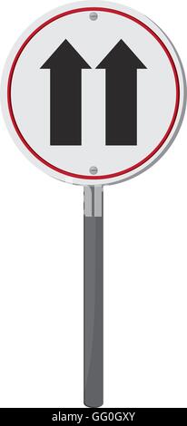 one way traffic sign icon Stock Vector