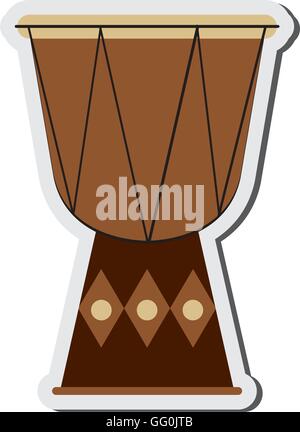 single djembe icon Stock Vector
