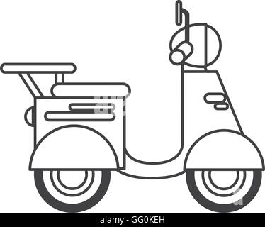 single scooter icon Stock Vector