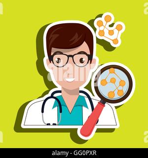 nurse service search healthy Stock Vector