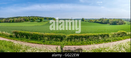 A field in Hampshire, the site of the Battle of Cheriton in the English Civil War, March 29th 1644. Stock Photo