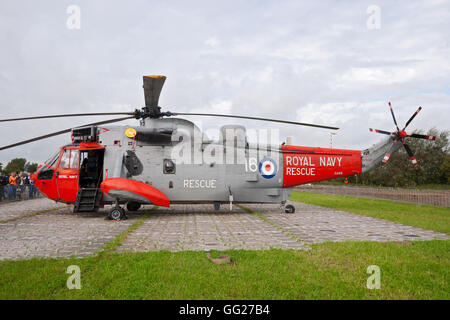 British Royal Navy Sea King rescue helicopter Stock Photo