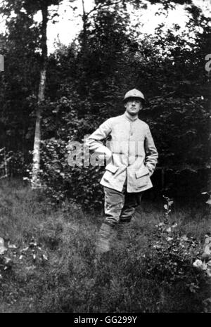 Paul Eluard at the 95th infrantry regiment at the front December 1916 France Valette-Eluard Collection Stock Photo