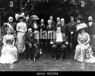 President William Howard Taft (1857-1930) during the visit of the President of Chile c.1910 United States Stock Photo