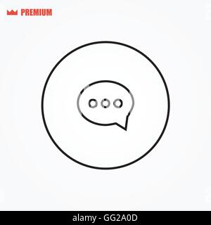 Rounded chat vector icon Stock Vector