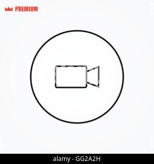 Rounded vector video camera icon Stock Vector