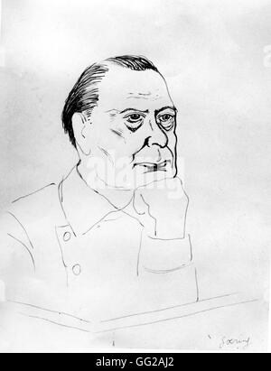 Jean Oberle. Drawings from the Nuremberg Trials. Goering 20th Germany - World War II Vincennes. War Museum Stock Photo